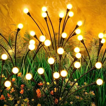 4 vnt. 10 LED saulės šviestuvų, IP65, atsparūs vandeniui