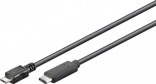 Goobay Wentronic 67993 - 1 m - Micro-USB B - USB C - USB 2.0 - Male/Male - Juodas