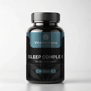 "VitalHarmony Sleep Complex" - natūrali miego parama - 90 kapsulių