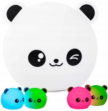 Children's bedside lamp led panda rgb touch