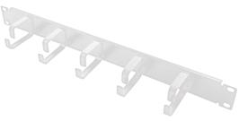 LogiLink Kabelführungspanel 19" 1HE, 5 Stahlbügel, grau