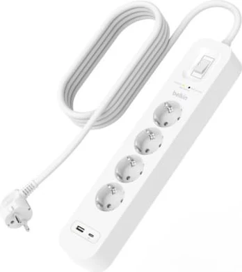 Belkin SurgePlus 4x schuko 1xUSB-A 1xUSB-C 525J 2m