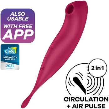 SATISFYER TWIRLING PRO+ AIR PULSE STIMULATOR & VIBRATOR APP