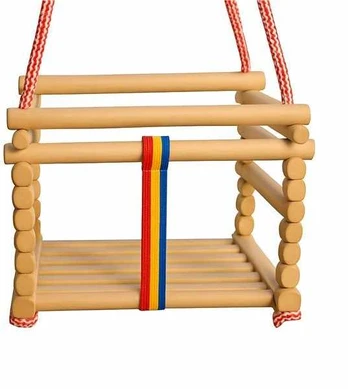 Baby Mix beechwood baby swing natural