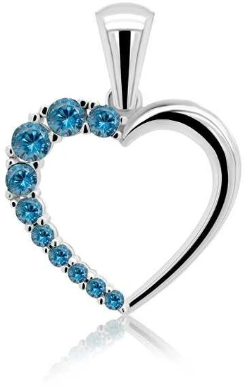 Brilio Silver Brilio Sidabrinis Romantic sidabrinis pendant with light mėlynas zircons PT42WA