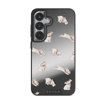 Late Again - Samsung Galaxy S25 Case, Elite Mirror Dark (Magnetic) / Silver
