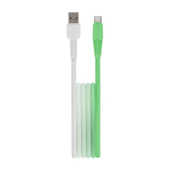 Setty cable USB - USB-C 1,5 m 3A KGA-C-1.5320 mint-baltas gradient