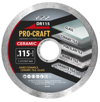 Deimantinis pjovimo diskas „ProCraft DR115”