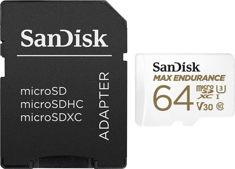 Sandisk MAX ENDURANCE microSDXC 64GB + SD Adapter 30,000 Hours, EAN: 619659178505