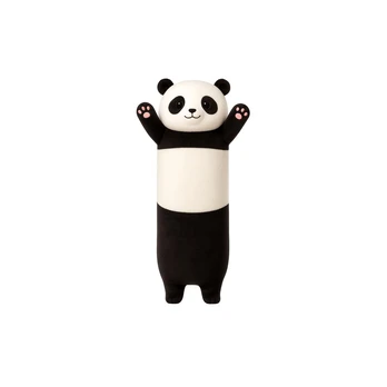 Plush Panda Mascot Pillow Oblong Roller Black and White 70cm