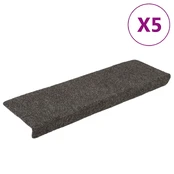 Laiptų kilimėliai, 5vnt., antracito, 65x25cm, perforuoti adatom kaina