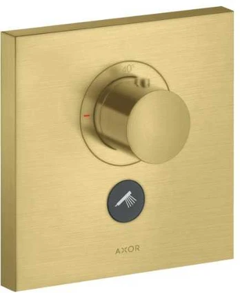termostata ShowerSelect Square virsapmetuma daļa, ar 1 izeju un papildu izeju, brushed br