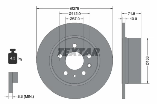 TEXTAR 92032600 Brake Disc