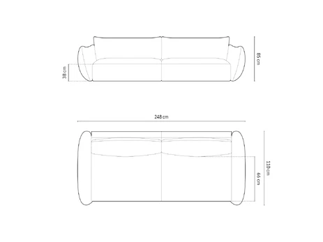 Sofa, "Matera", 4 Seats, 248x110x85 Made in Europe