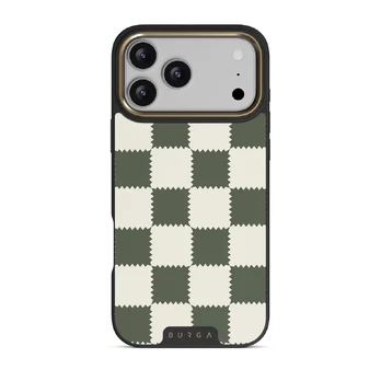 Retro Grid - iPhone 17 Pro Max Case, Elite Dark (MagSafe) / Gold