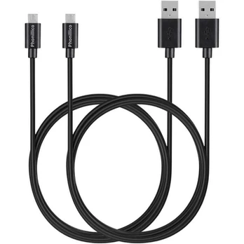 2 Vnt. kabeliai FiiO X1 - Juodas micro usb kabelis 1 Metras Phonillico
