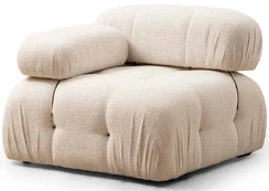 Fotelis Bubble L1-Cream Bouclette Kremas kaina