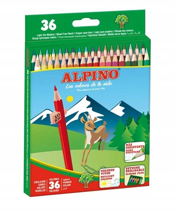 Spalvoti pieštukai Alpino, 36 spalvos