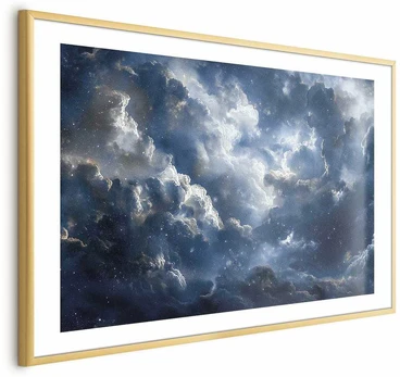 Artgeist Plakatas - Astronomical Wonders: Clouds and Stars in Harmonious Union