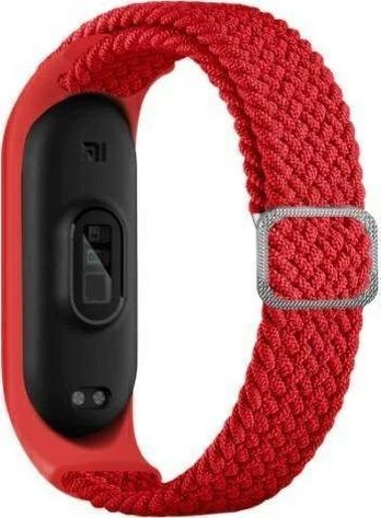 Beline Beline dirželis Mi Band 5/6 Textile raudona/red