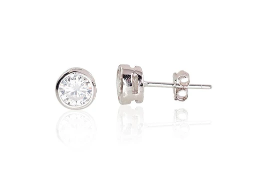 Sidabriniai auskarai Vinukai, Praba: 925°, - 1.4 g. - 6 mm.