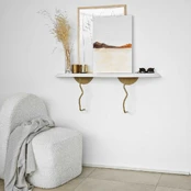 Sienos lentyna Lierre - Gold, Baltas kaina
