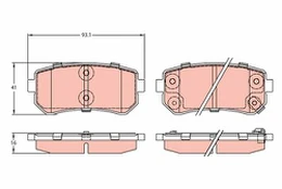 TRW GDB3421 Brake pad set