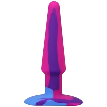 Doc Johnson A-Play Groovy Silicone Anal Plug 12 cm Multicolor - Flexible Tapered Model