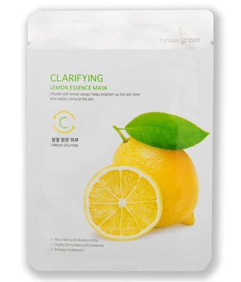 Lakštinė veido kaukė Beauugreen Clarifying Lemon Essence 23 g