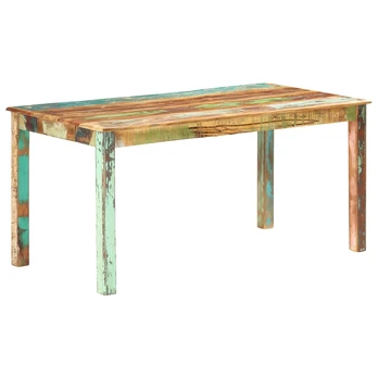 Valgomojo stalas, 160x80x76cm, perdirbtos medienos masyvas