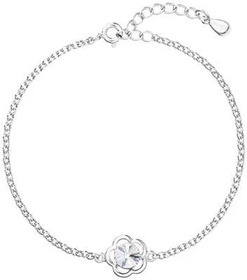 Evolution Group Sidabrinis apyrankė su Swarovski kristalu 33117.1