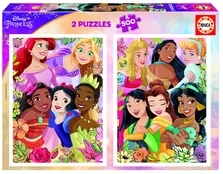 2 dėlionės DISNEY PRINCESS, 10-99 metų, 2x500 dalių kaina
