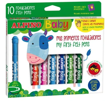 Flomasteriai ALPINO Baby 10 spalvos
