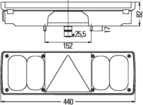 Galinis žibintas HELLA 2VP340 450-021