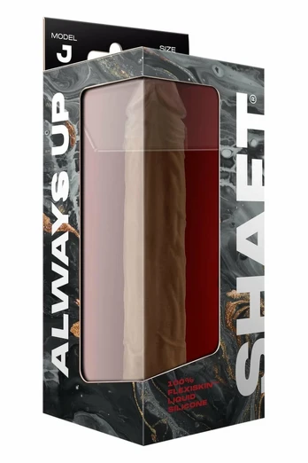 SHAFT Model J 9.5 Inch Liquid Silicone Oak - Dual-Layer System, Suction Cup