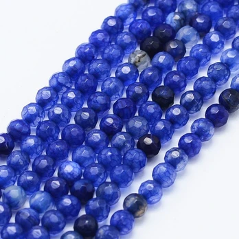 Agato karoliukai 4 mm. 1 gija