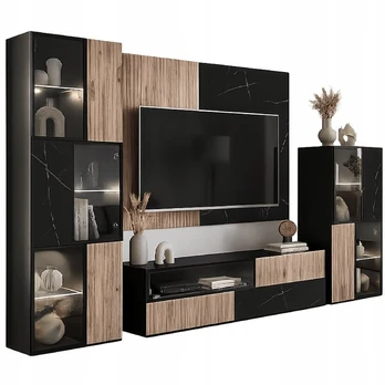 Sekcija Cannes II, juoda/ruda