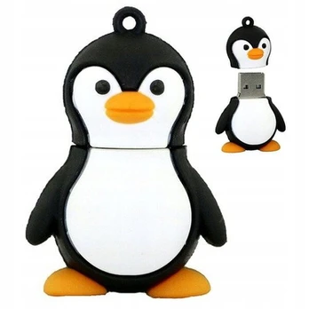 USB laikmena Pendrive 16gb Pingvinas - Stilinga Usb atmintis su pakabuku