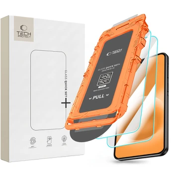 Apsauginis grūdintas stiklas Samsung Galaxy A18 4G / 5G telefonui "Tech-Protect Quick Set+ 2-Pack"