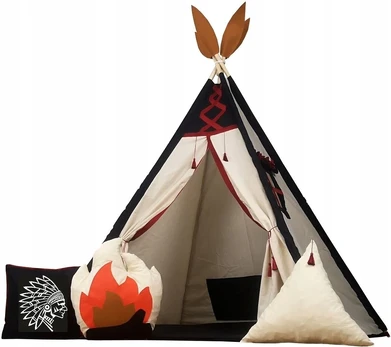 Indėniškas tipis vigvamas apachas su stabilizatoriumi