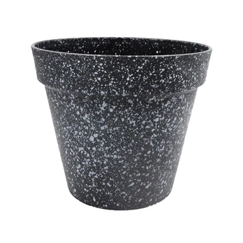 Vazonas gėlėms, plastikinis, 24 x 21 cm : Spalva - Auksinė