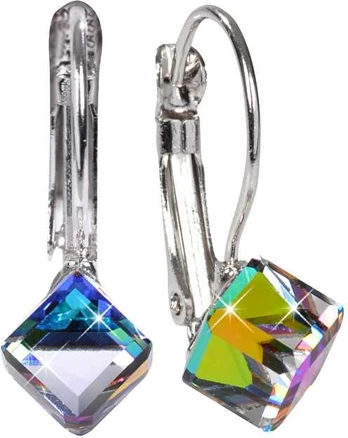Levien Stilingi auskarai Cube Vitrail Medium