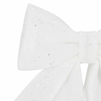 Kalėdinis kaspinas Springos 30 cm baltas