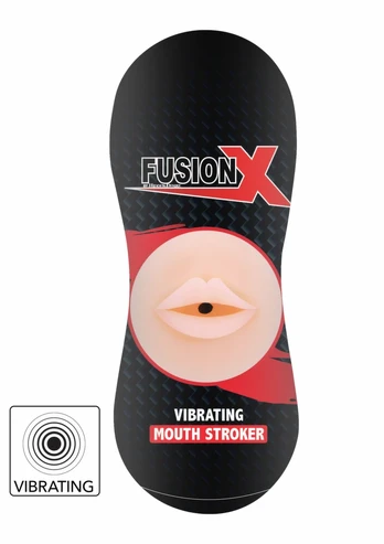 Mouth Stroker Vibrating Intimate Machine TPE Compact by Shots