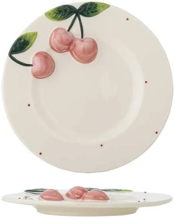 Usorteret CREATIVE COLLECTION Berrie lėkštė, rožinė, akmens masės