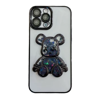 iLike Apple iPhone 14 Pro silikoninis dėklas Spausdinti Desire Bear Black