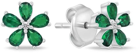 Brilio Silver Sparkling sidabrinis earrings Flowers EA1034WG