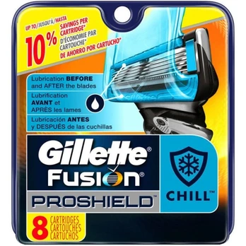 Gillette Fusion Proshield Chill Skustuvo galvutės, 8vnt