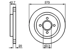 BOSCH 0986478816 Stabdžių diskas