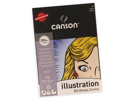 Piešimo bloknotas Illustration Manga A3/250g 12 lapų